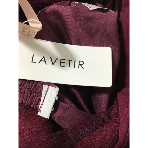 MOTHER OF THE BRIDE SZ 2 XS Burgundy Lace Up Off Shoulder Maxi Dress NEW B160 - Picture 8 of 10